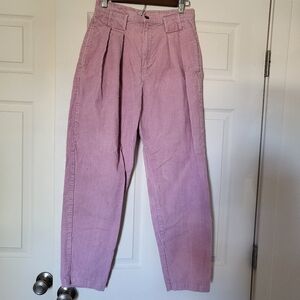 Vintage Lilac High-Waisted, Corduroy Pants